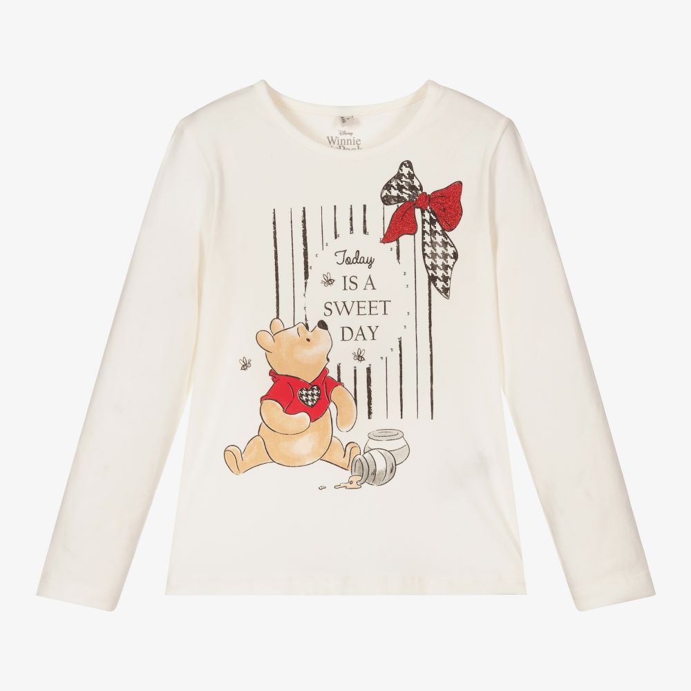 Everything Must Change-Girls Ivory Disney Cotton Top | Childrensalon Outlet