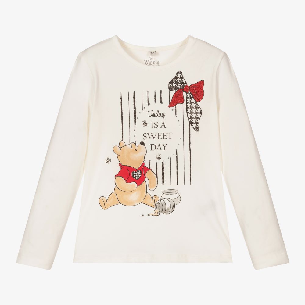 Everything Must Change - Girls Ivory Disney Cotton Top | Childrensalon