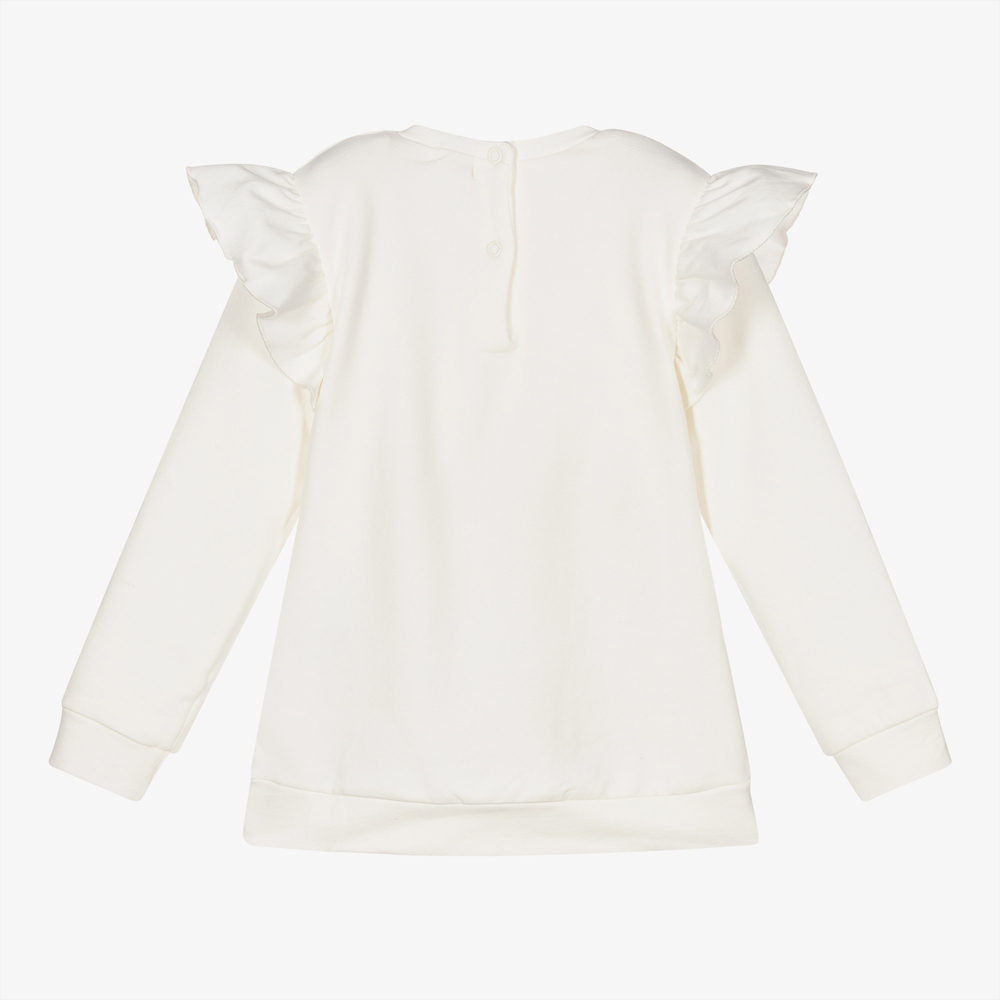 Everything Must Change-سويتشيرت قطن جيرسي لون عاجي للبنات | Childrensalon Outlet