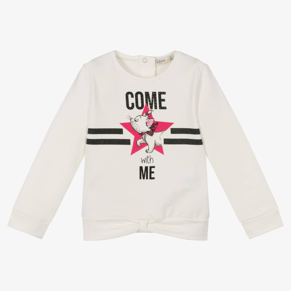 Everything Must Change - Girls Ivory Disney Sweatshirt  | Childrensalon