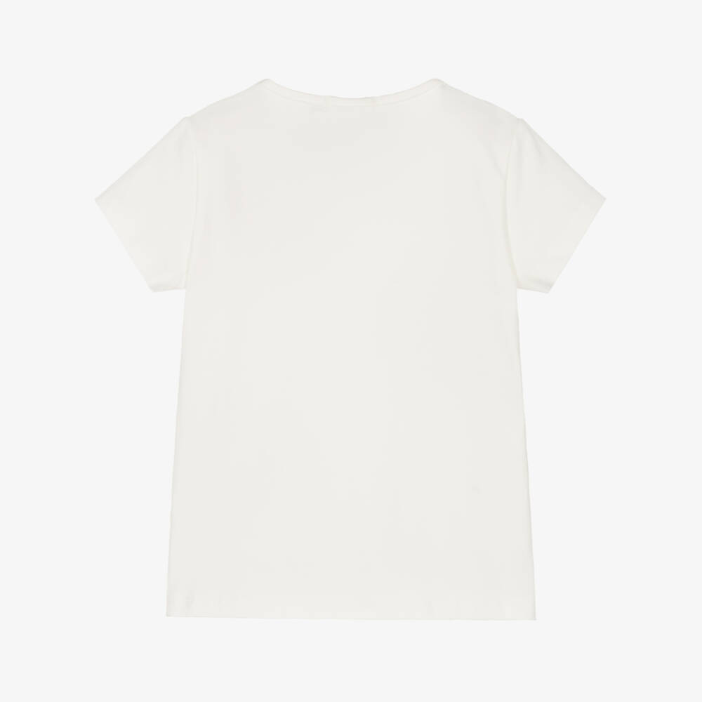 Everything Must Change-Girls Ivory Floral Accent Top | Childrensalon Outlet