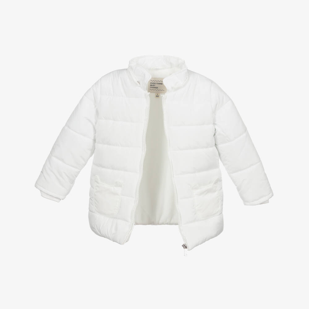 Everything Must Change-Girls Ivory Padded Jacket | Childrensalon Outlet