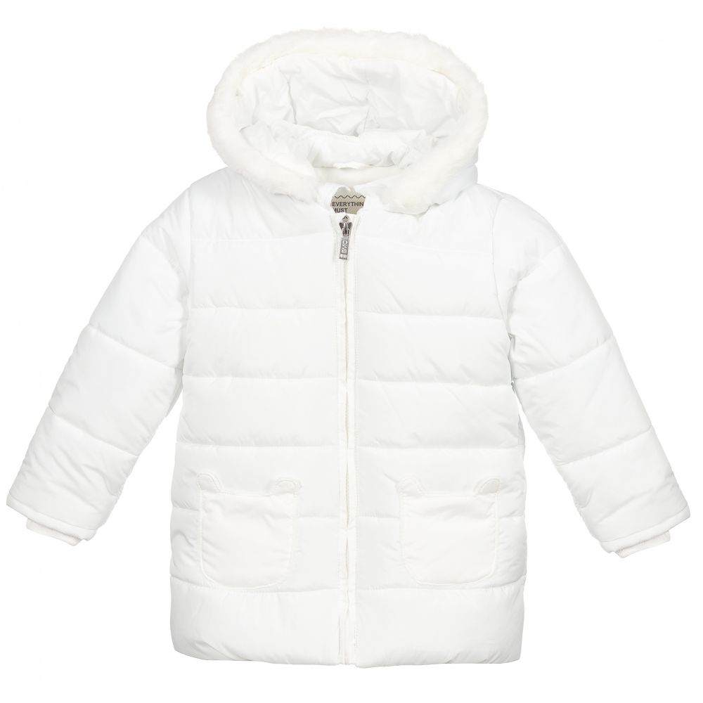 Everything Must Change - Girls Ivory Padded Jacket | Childrensalon