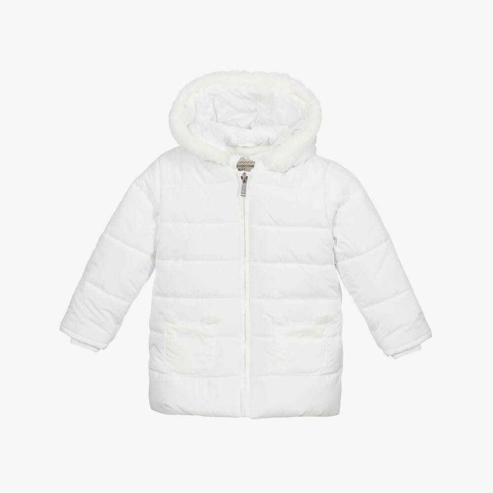 Everything Must Change-Girls Ivory Padded Jacket | Childrensalon Outlet