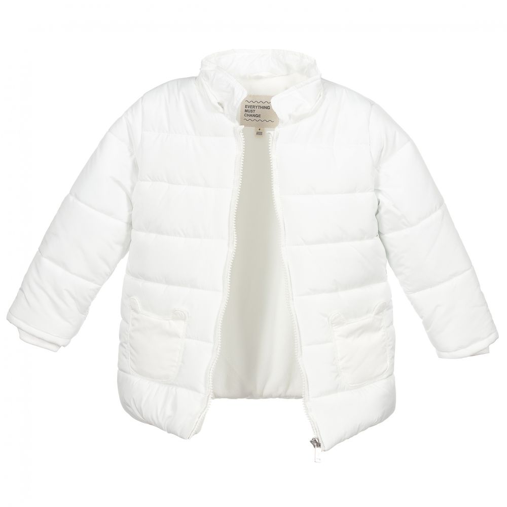 Everything Must Change-Girls Ivory Padded Jacket | Childrensalon Outlet