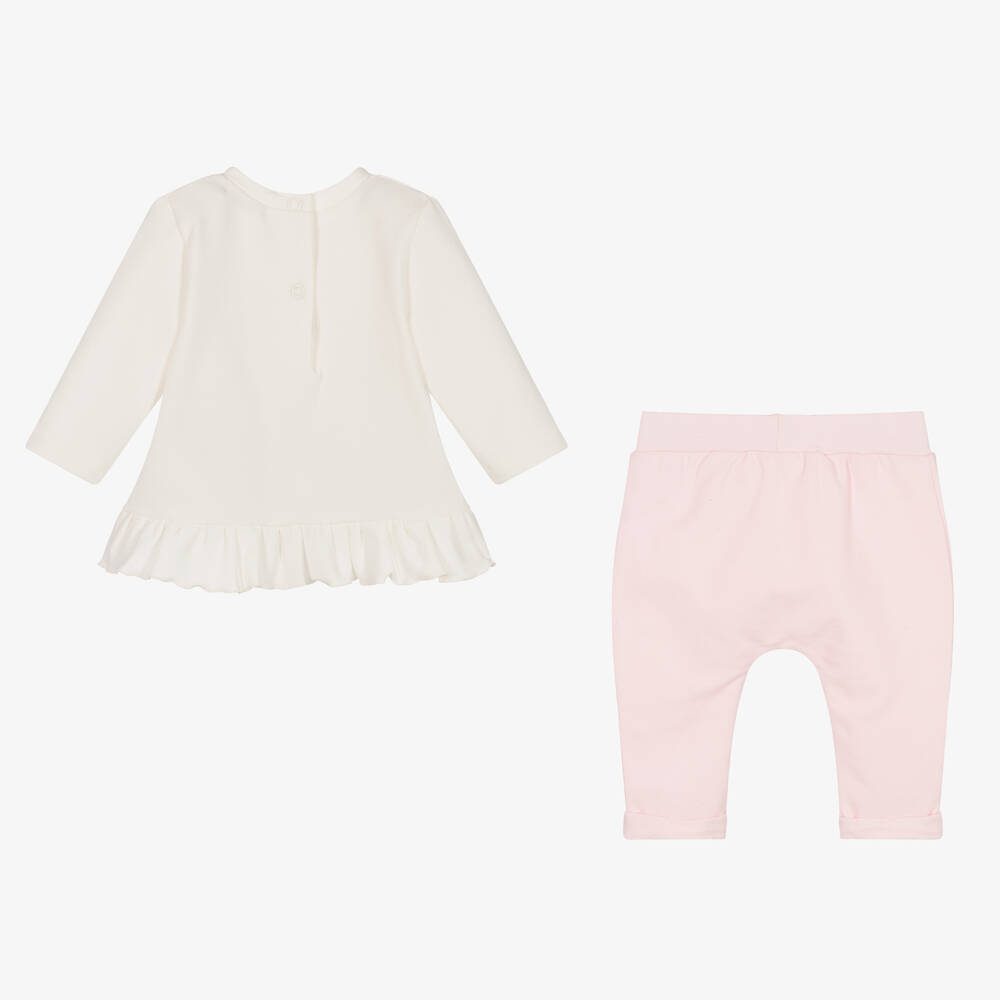 Everything Must Change-Кремовый топ и розовые штанишки из хлопка | Childrensalon Outlet