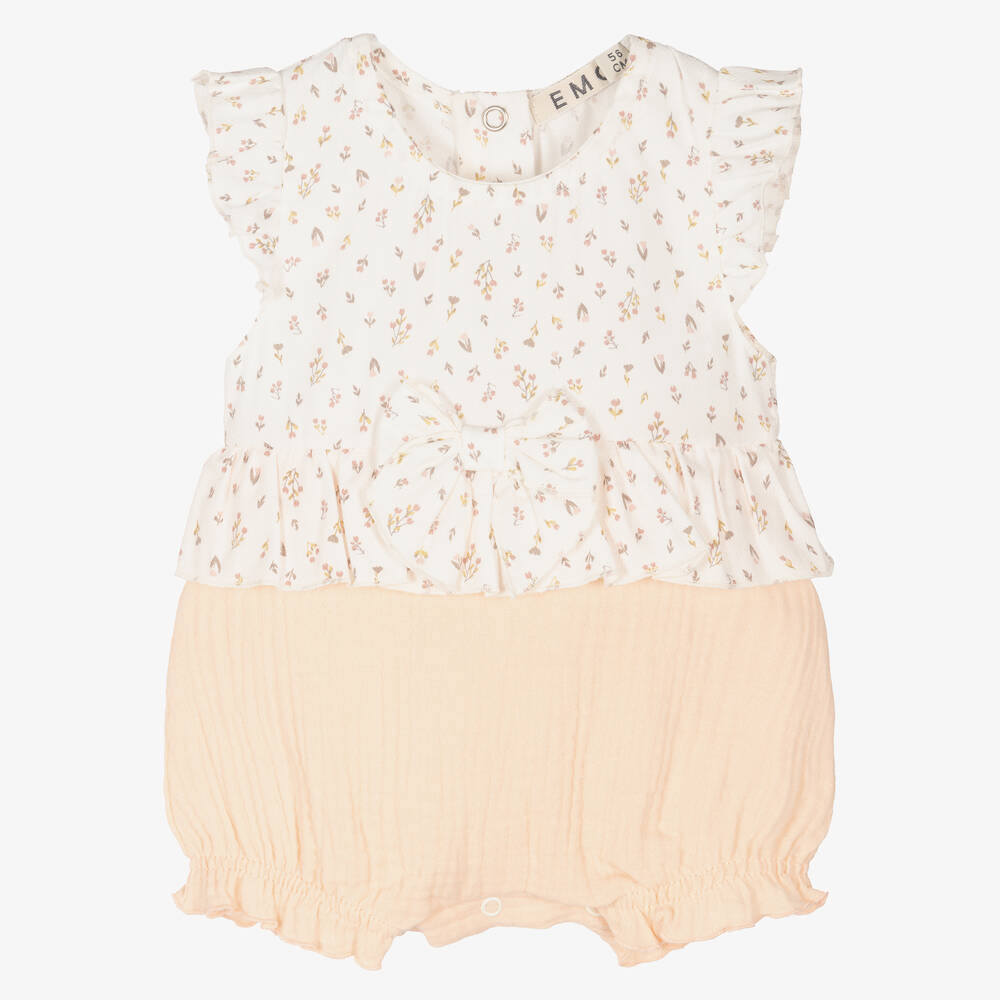 Everything Must Change - Girls Ivory & Pink Floral Shortie | Childrensalon