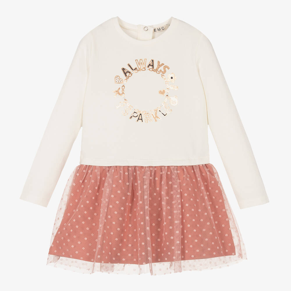 Everything Must Change - Robe ivoire rose tulle fille | Childrensalon