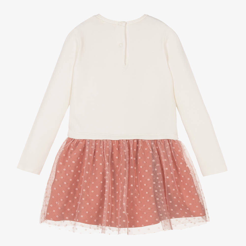 Everything Must Change-Girls Ivory & Pink Tulle Dress | Childrensalon Outlet