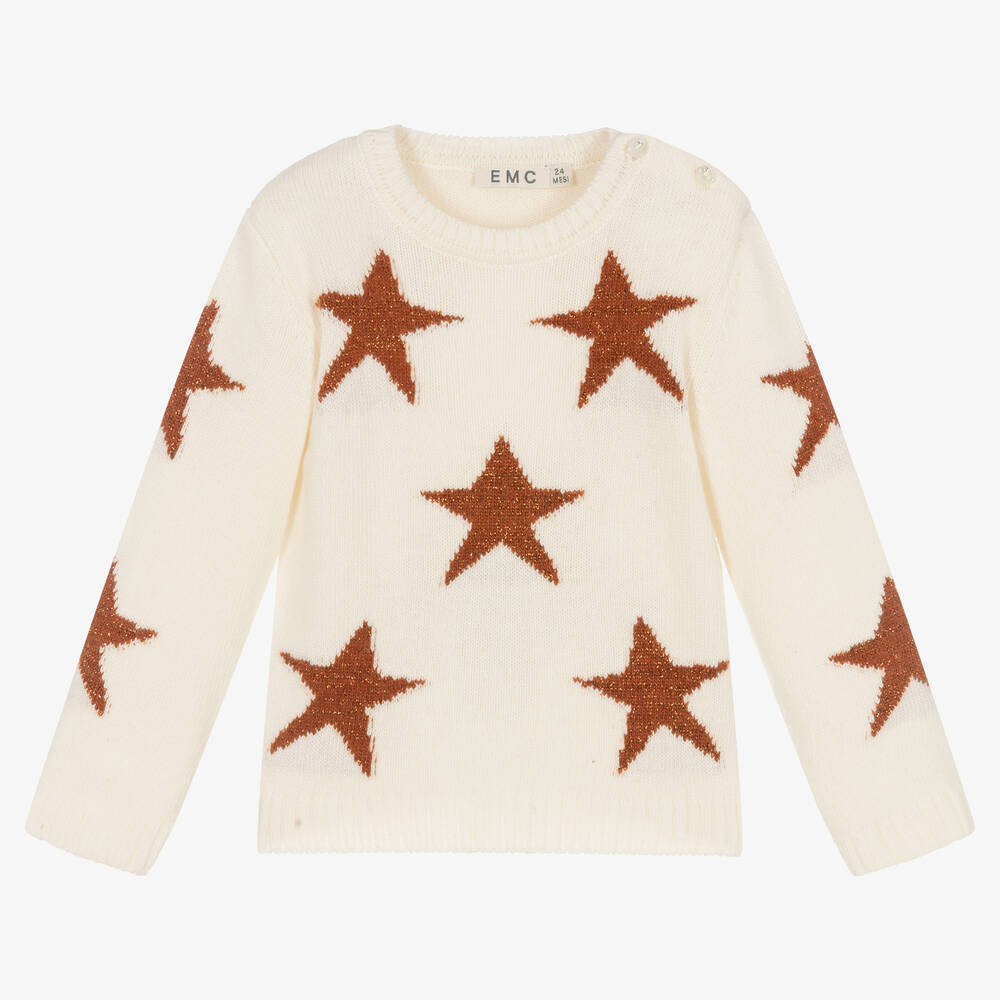 Everything Must Change - Кремовый вязаный свитер со звездами | Childrensalon
