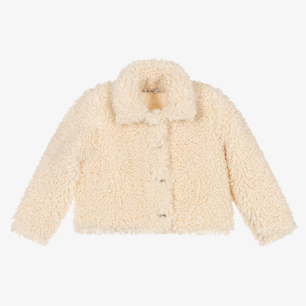 Everything Must Change - Girls Ivory Teddy Fleece Jacket | Childrensalon