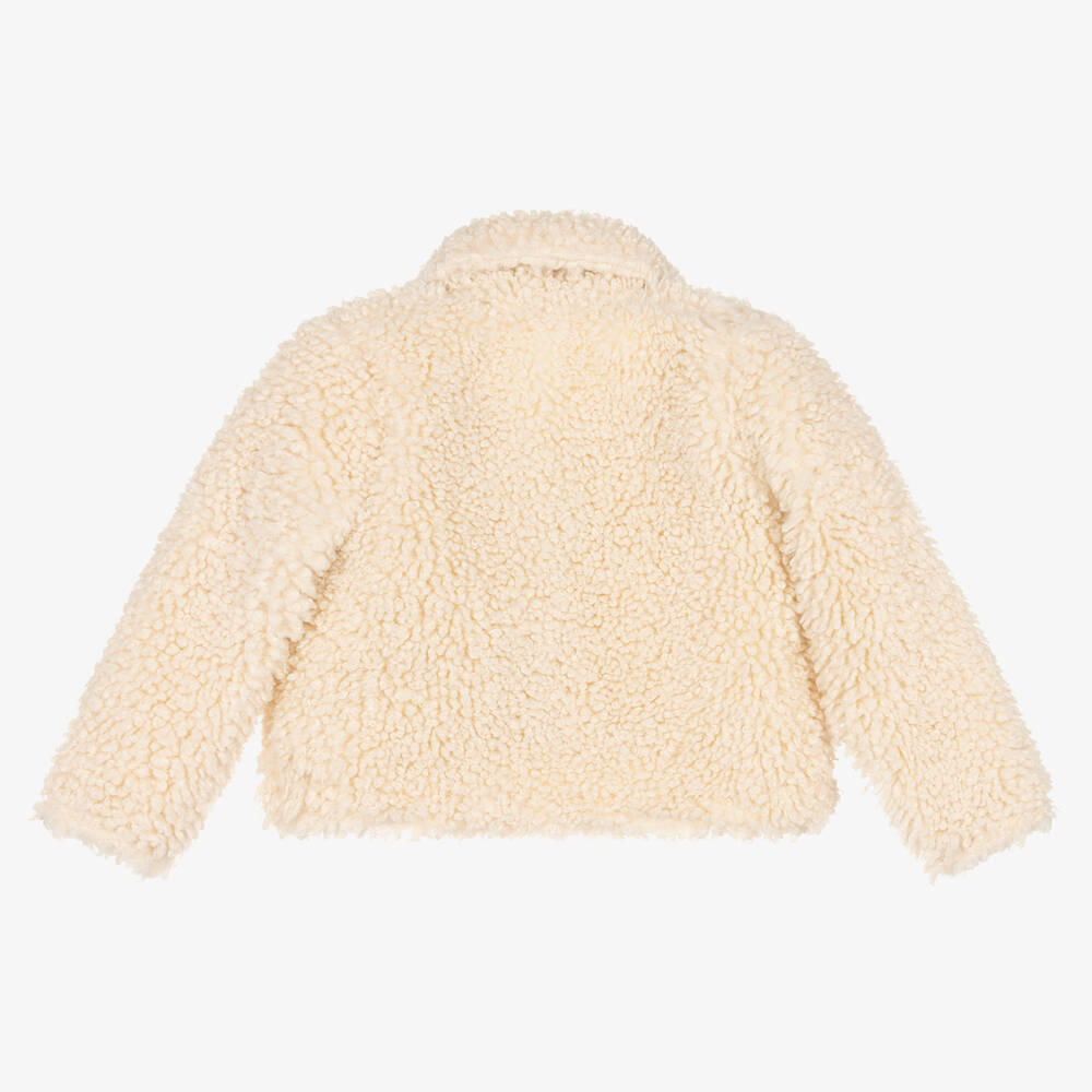 Everything Must Change-Girls Ivory Teddy Fleece Jacket | Childrensalon Outlet