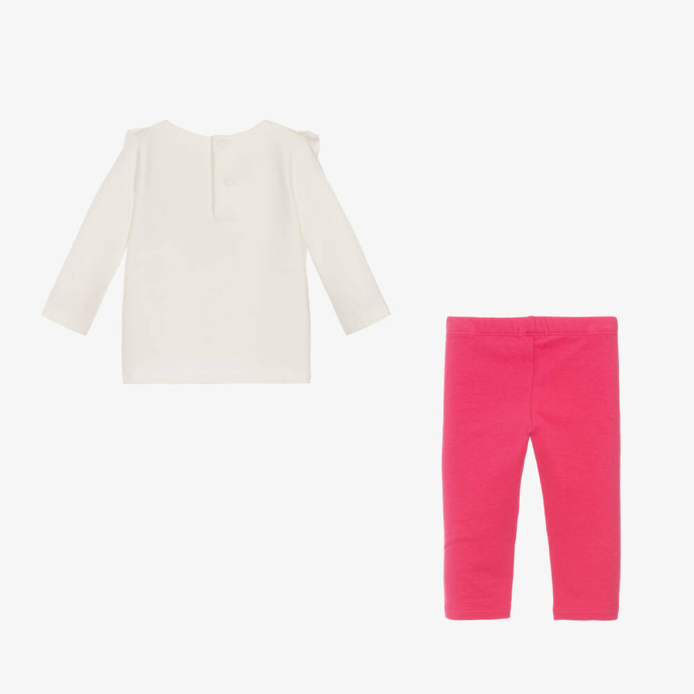 Everything Must Change-Girls Ivory Top & Pink Leggings Set | Childrensalon Outlet