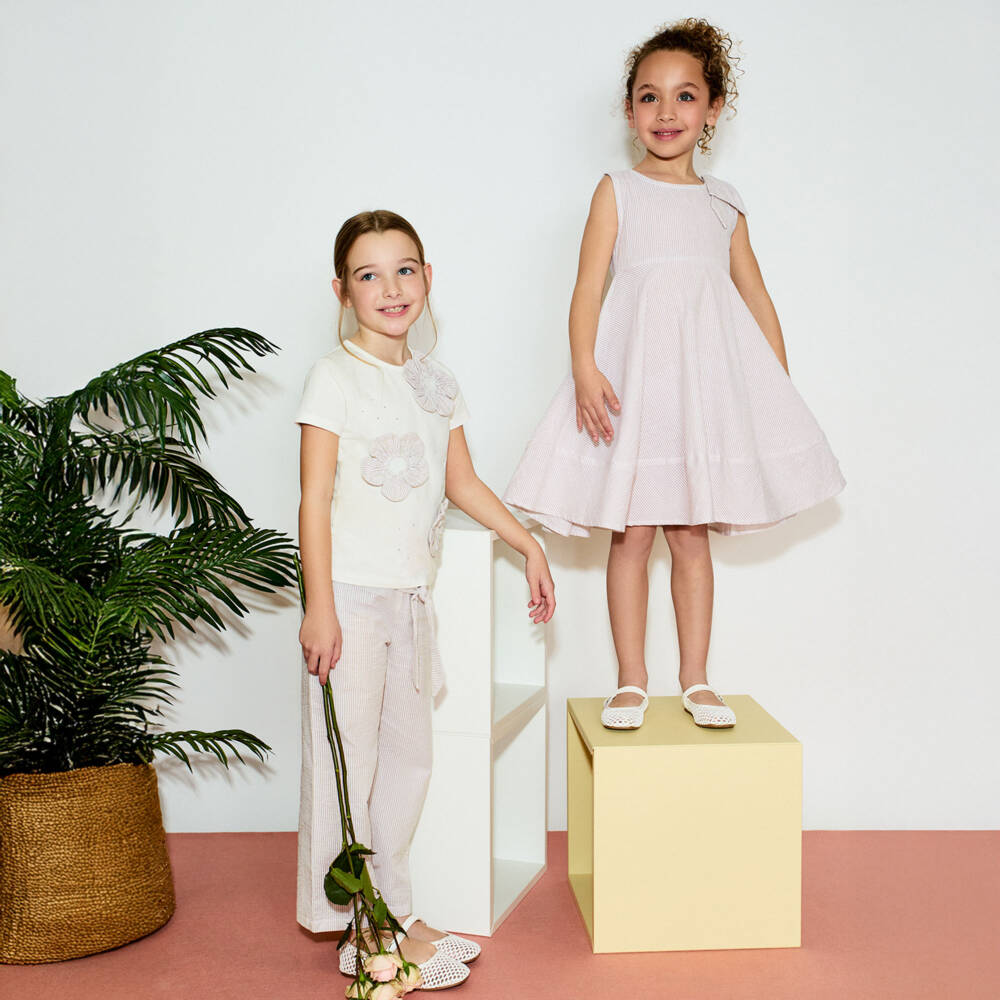 Everything Must Change-بنطلون قطني بيج فاتح للبنات | Childrensalon Outlet