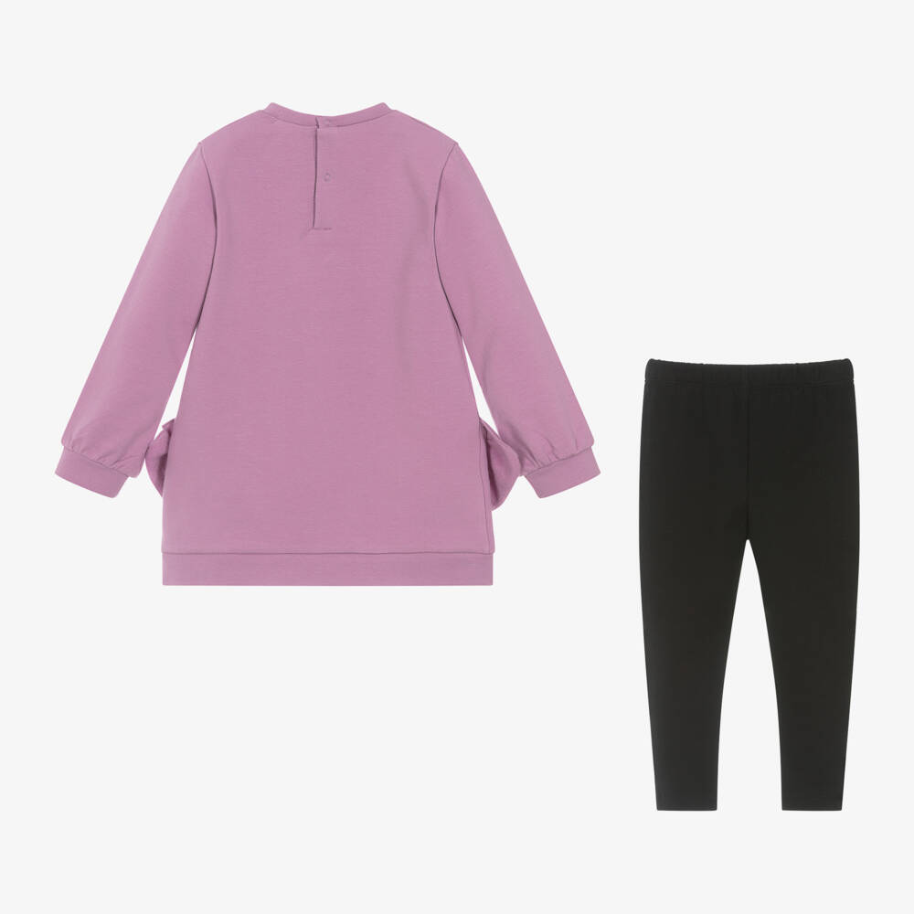 Everything Must Change-Girls Lilac & Black Leggings Set | Childrensalon Outlet