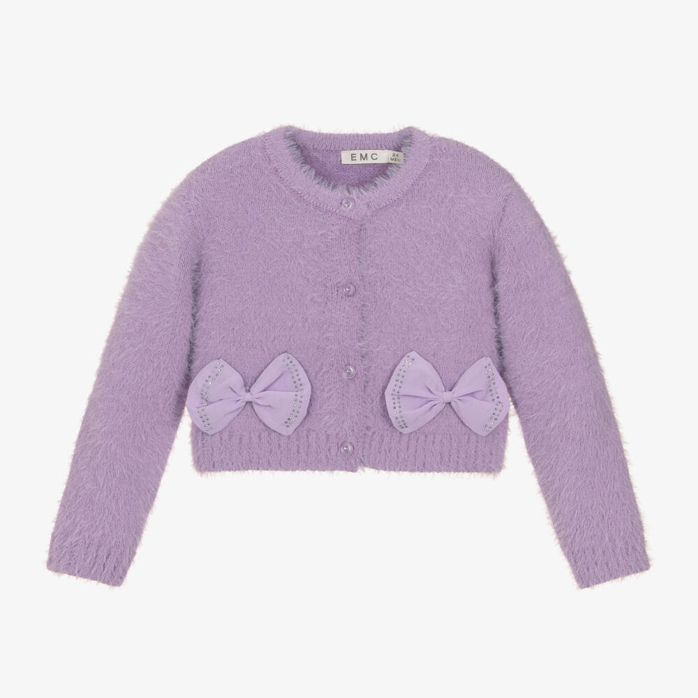 Everything Must Change-Girls Lilac Cosy Knit Cardigan | Childrensalon Outlet