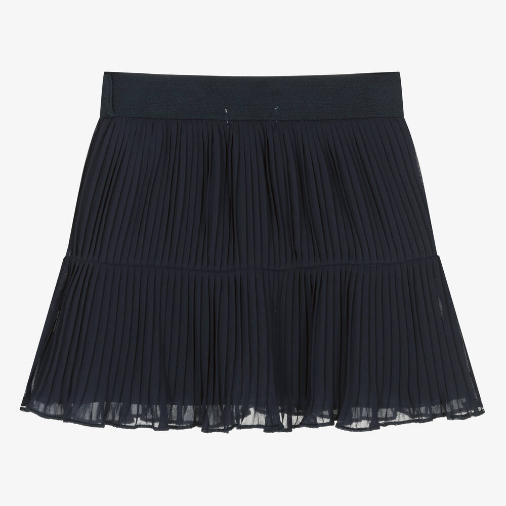 افريثينغ مست تشاينج-تنورة شيفون بكسرات لون كحلي | Childrensalon Outlet