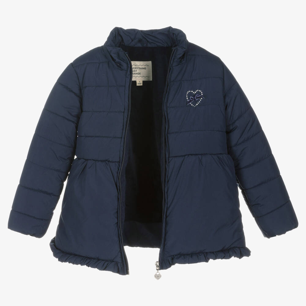 افريثينغ مست تشاينج-Girls Navy Blue Puffer Coat | Childrensalon Outlet