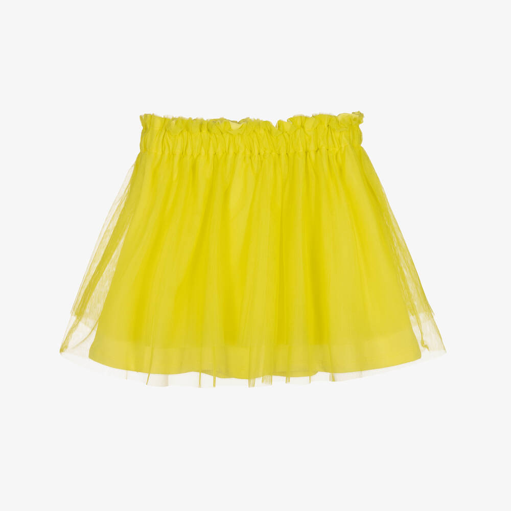 Everything Must Change Jupe jaune fluo en jersey et tulle