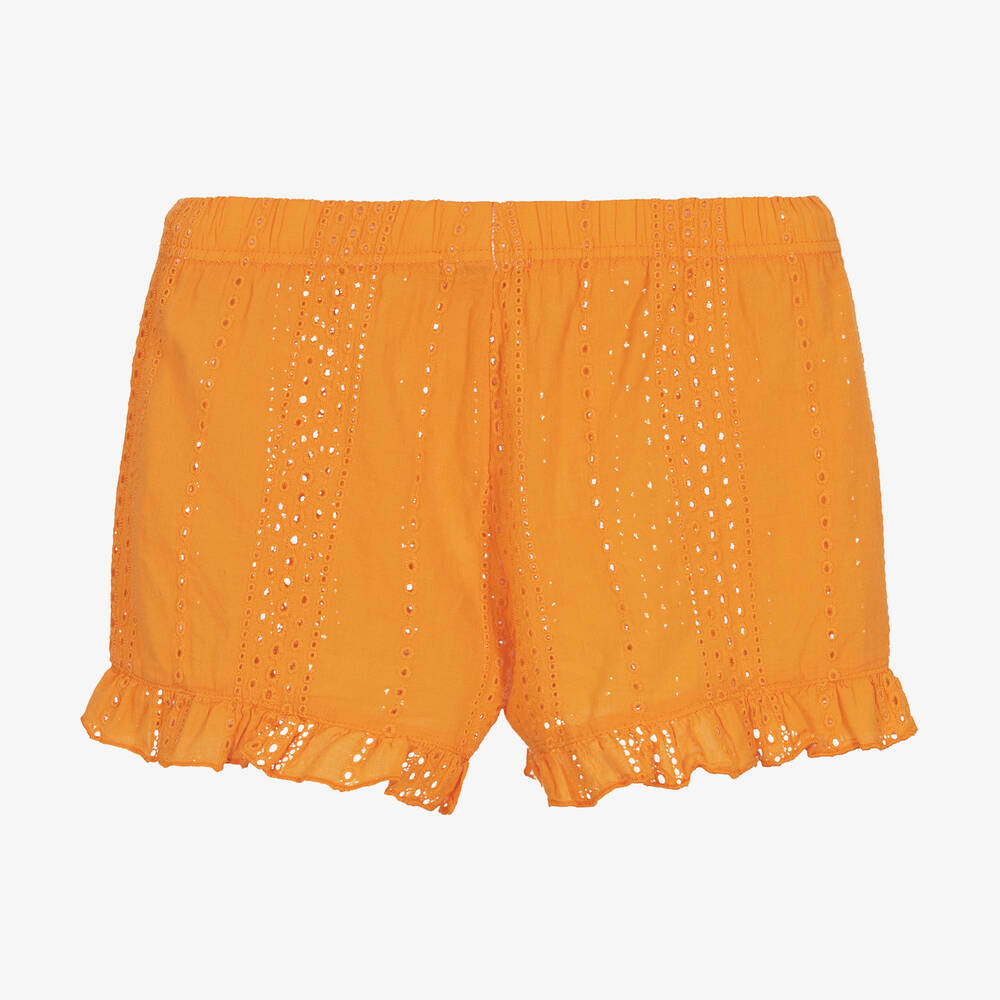 Everything Must Change-Girls Orange Cotton Shorts  | Childrensalon Outlet