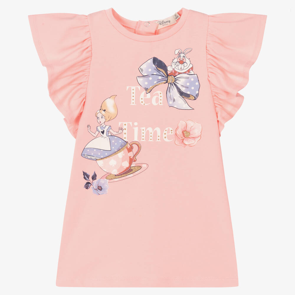 Everything Must Change - Girls Pink Cotton Disney Dress | Childrensalon
