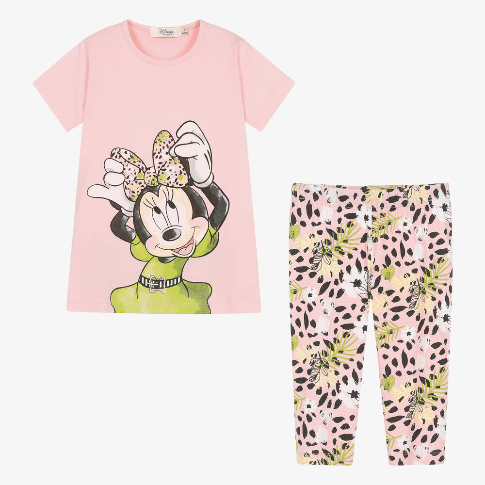 Everything Must Change-Розовый хлопковый комплект с легинсами Disney для девочек | Childrensalon Outlet