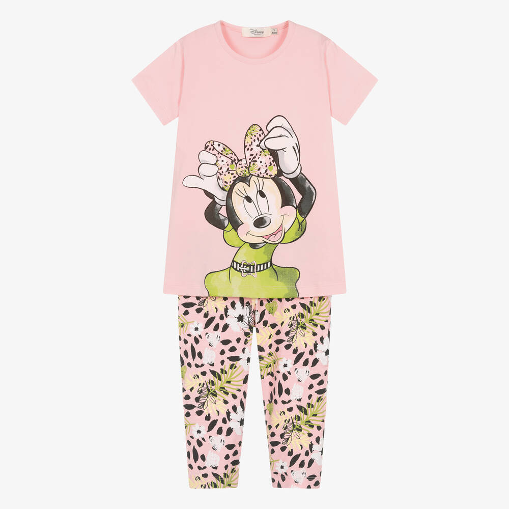 Everything Must Change-Girls Pink Cotton Disney Leggings Set | Childrensalon Outlet