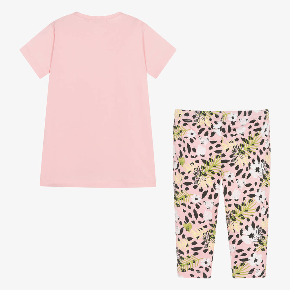 Everything Must Change-Розовый хлопковый комплект с легинсами Disney для девочек | Childrensalon Outlet