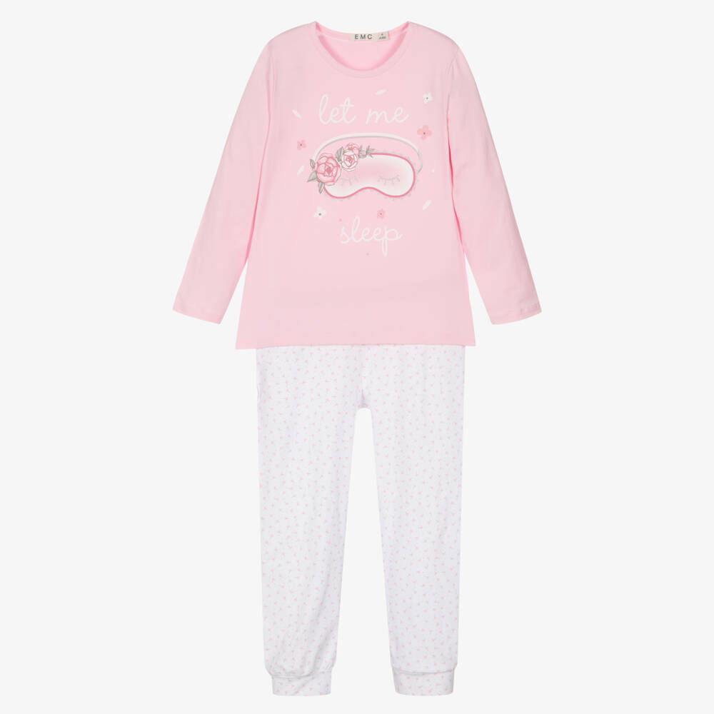 Everything Must Change - Girls Pink Cotton Long Pyjamas | Childrensalon