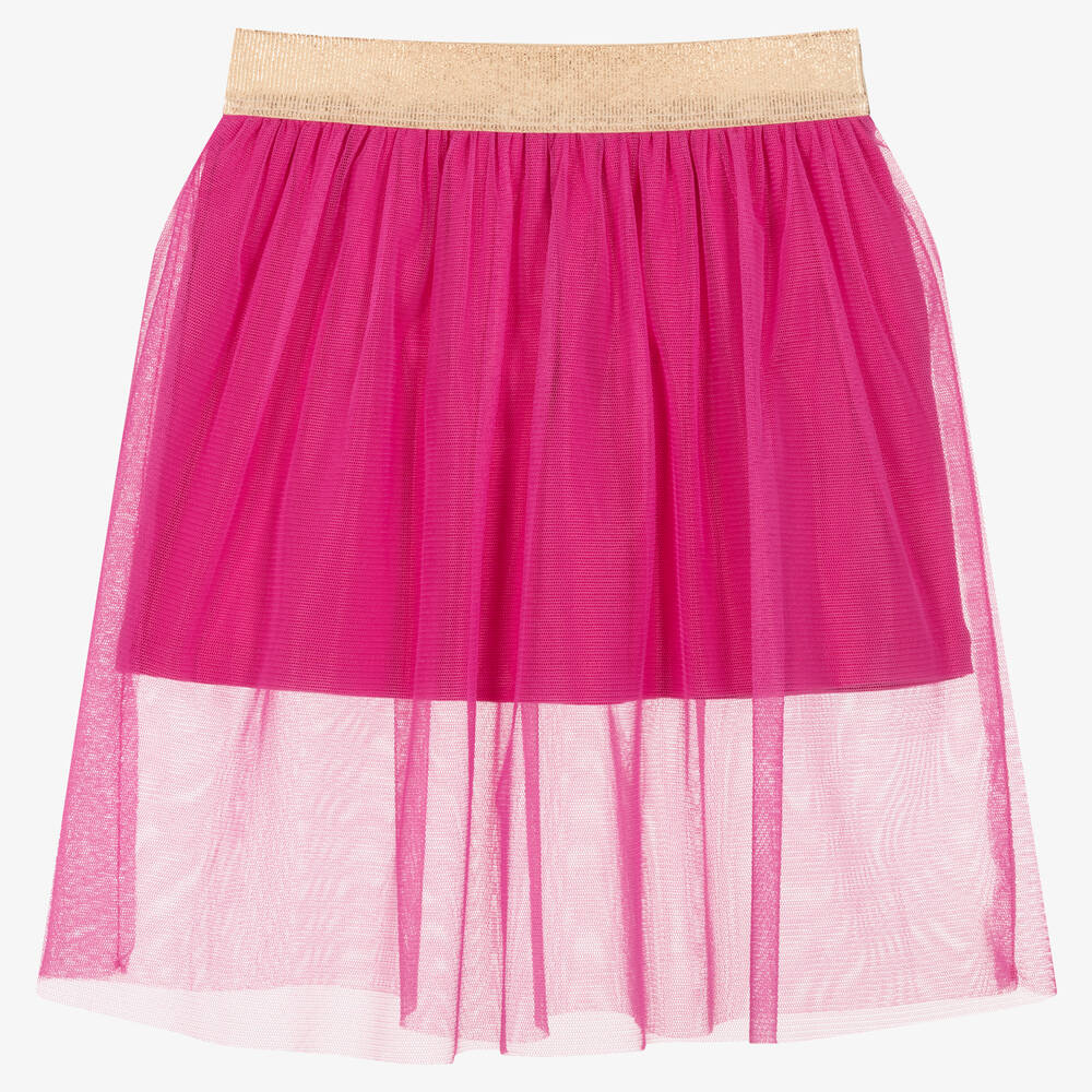 Everything Must Change - Girls Pink Cotton & Tulle Skirt | Childrensalon