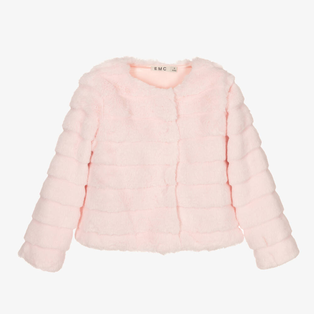 Everything Must Change - Girls Pink Faux Fur Jacket | Childrensalon