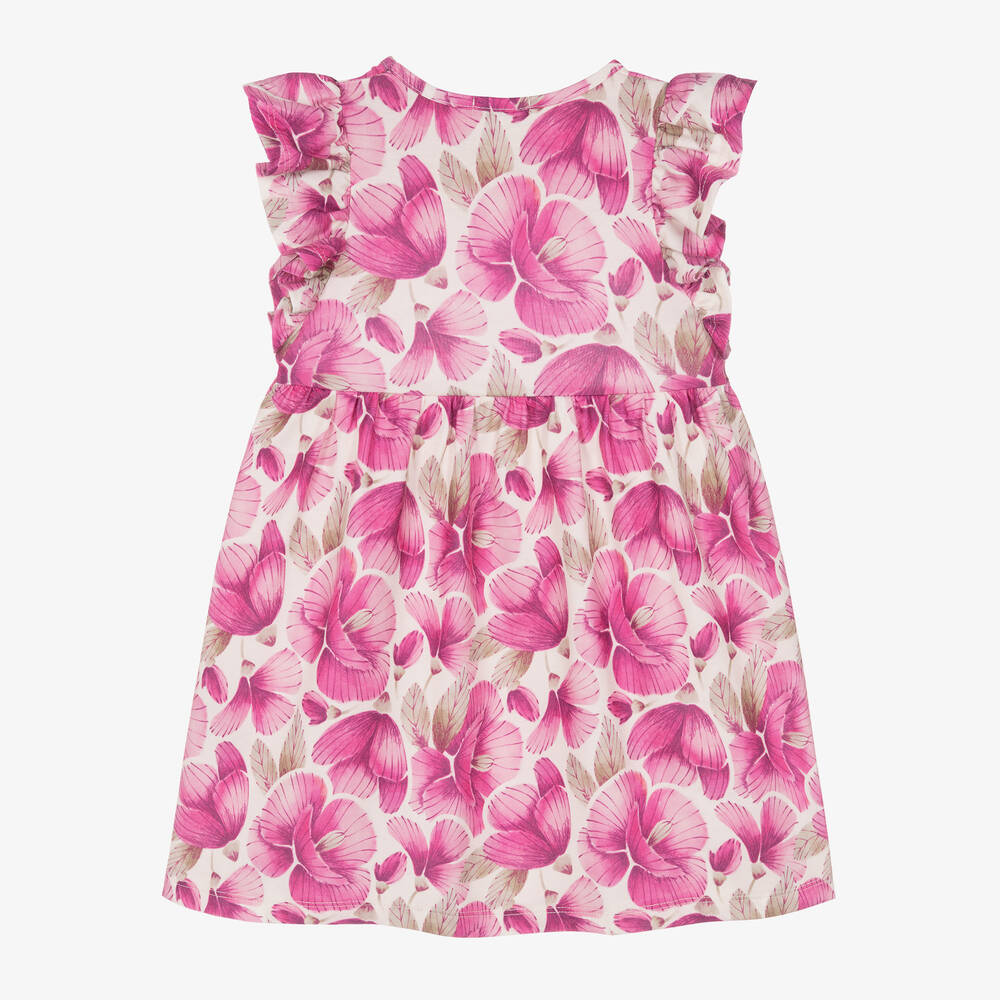 Everything Must Change-Girls Pink Floral Cotton Dress | Childrensalon Outlet