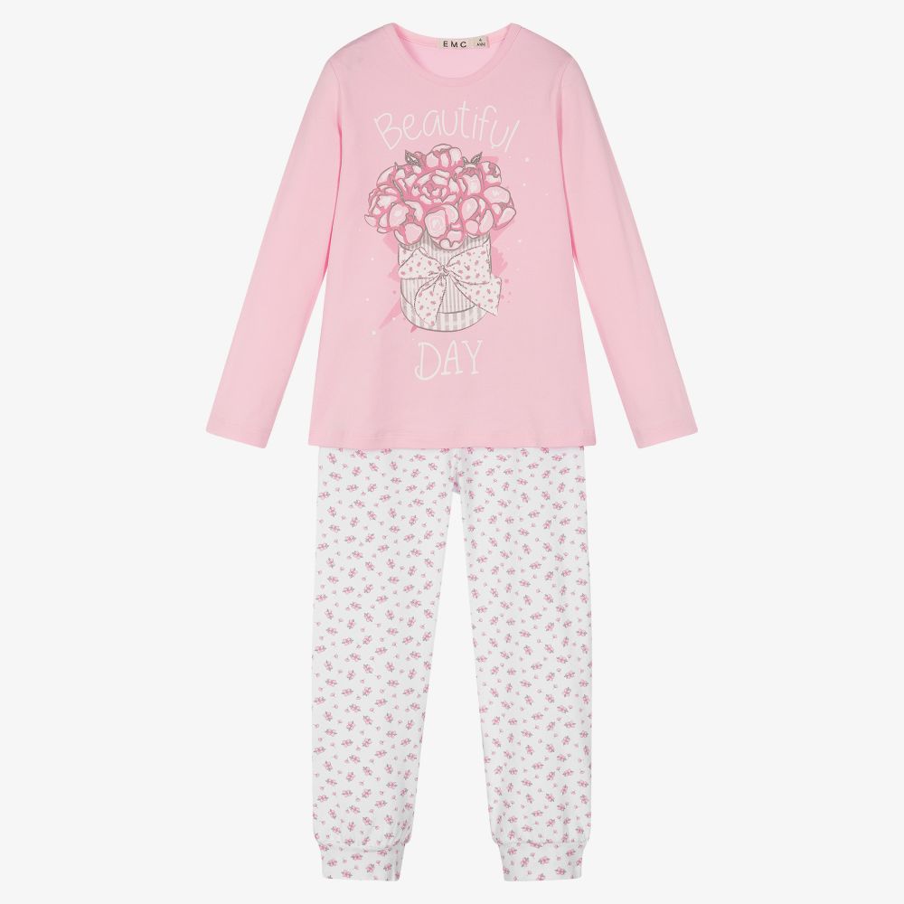 Everything Must Change - Розовая пижама с цветами для девочек | Childrensalon