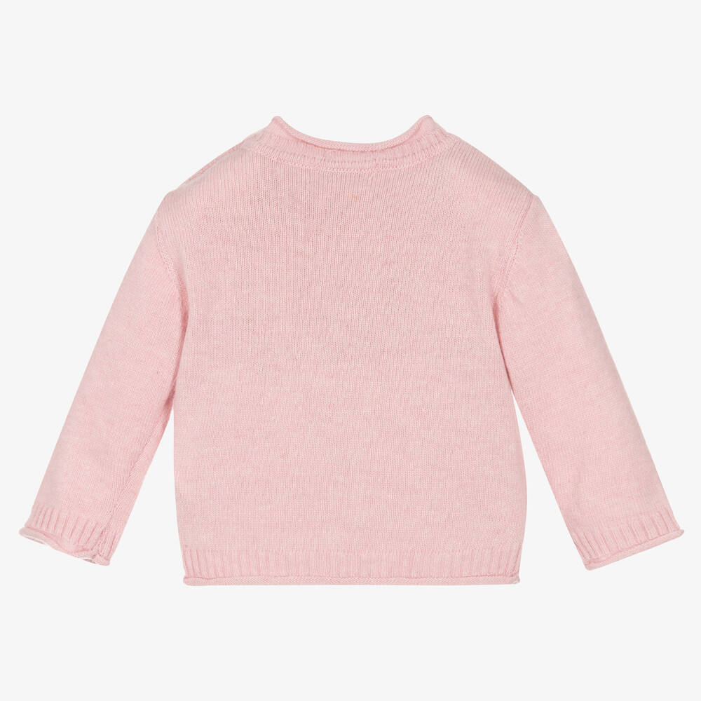 Everything Must Change-بلوفر مزيج صوف محبوك لون زهري للبنات | Childrensalon Outlet