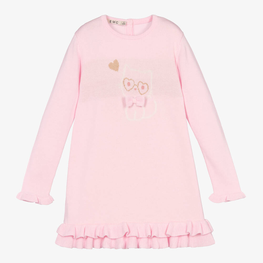 Everything Must Change - Girls Pink Knitted Dress | Childrensalon