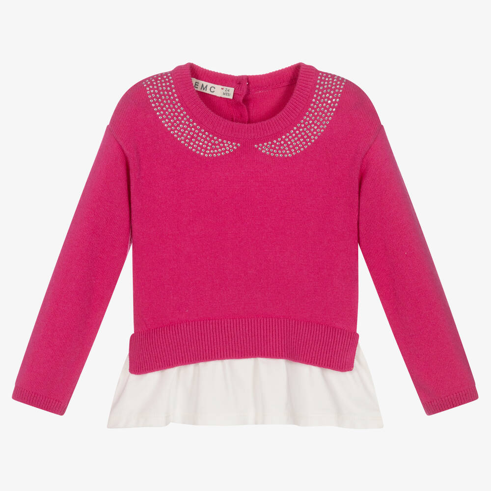 Everything Must Change - Girls Pink Knitted Sweater | Childrensalon