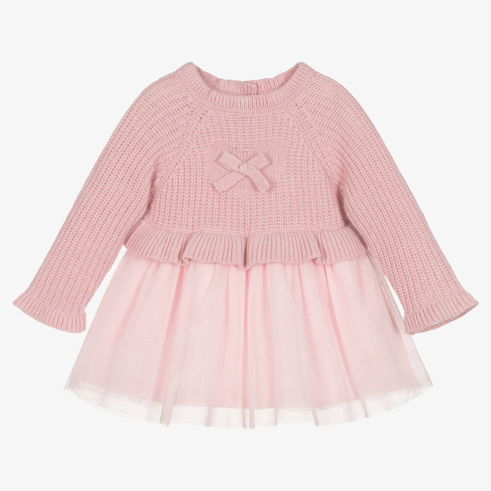 Everything Must Change - Robe rose en laine et tulle fille | Childrensalon