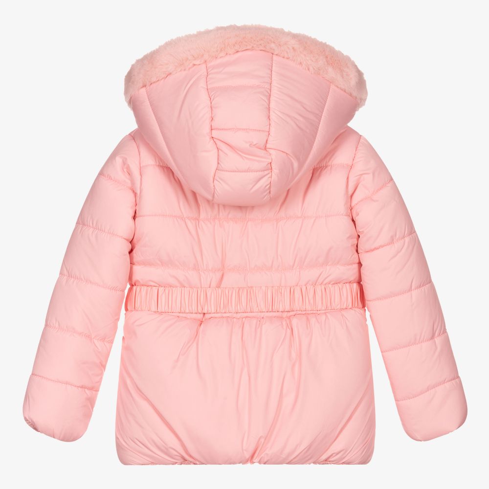 Girls pink puffer top