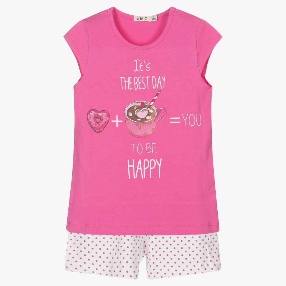 Everything Must Change - Girls Pink Short Pyjamas | Childrensalon