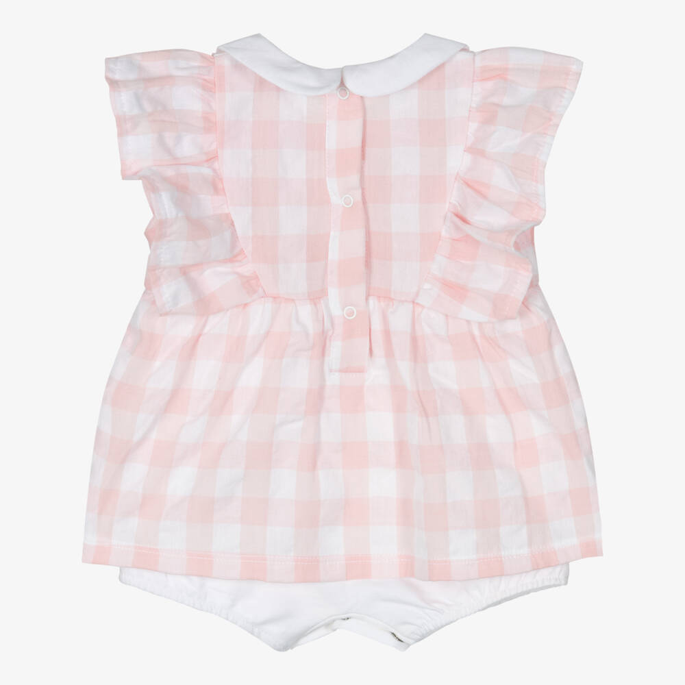 Everything Must Change-Girls Pink & White Checkered Frock | Childrensalon Outlet