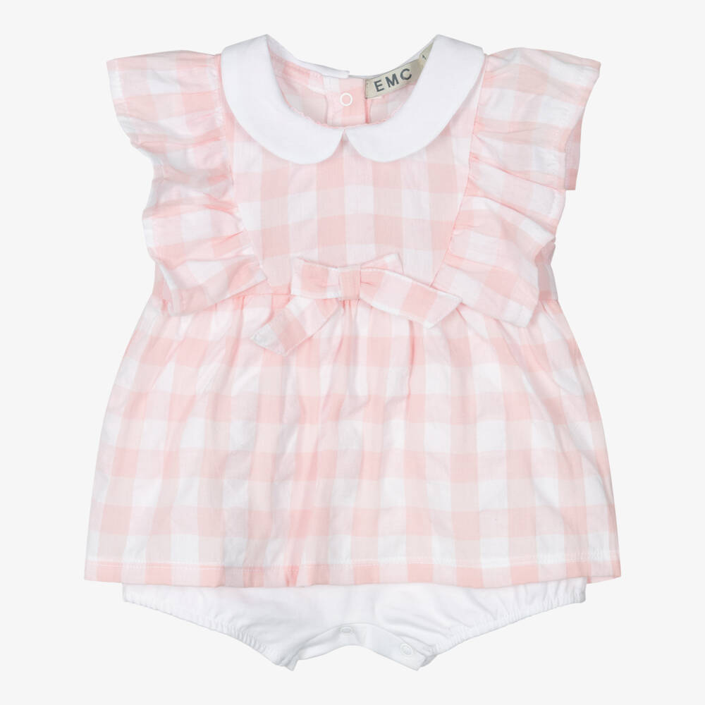 Everything Must Change-Girls Pink & White Checkered Frock | Childrensalon Outlet