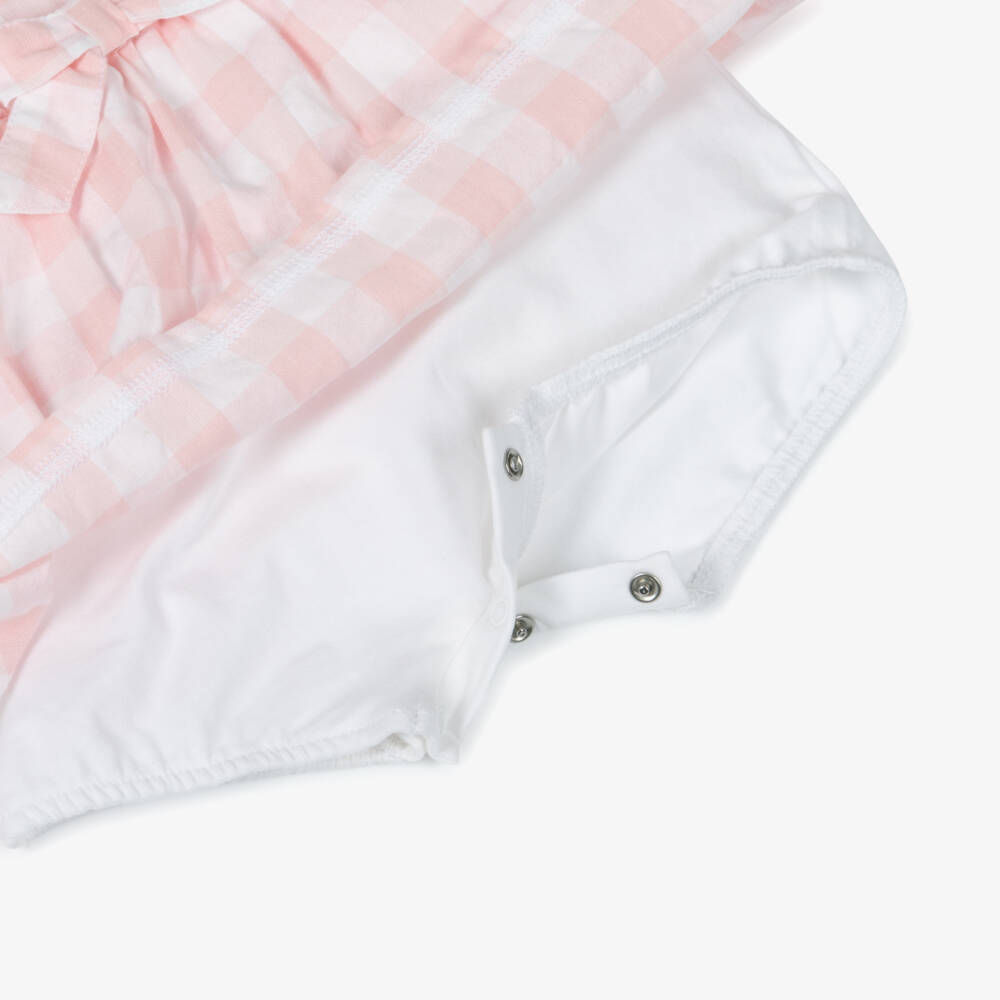 Everything Must Change-Girls Pink & White Checkered Frock | Childrensalon Outlet