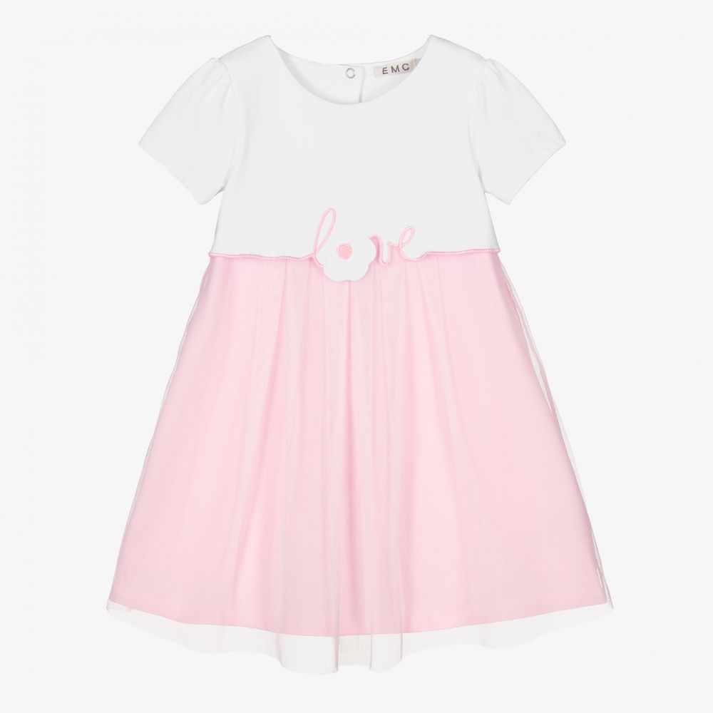 Everything Must Change - Girls Pink & White Tulle Dress | Childrensalon