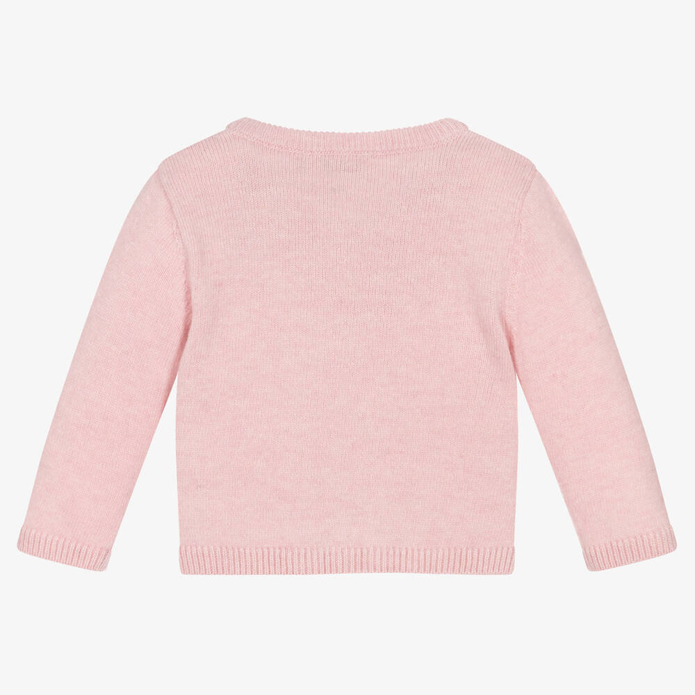 Everything Must Change-Girls Pink Wool & Cashmere Knit Cardigan | Childrensalon Outlet