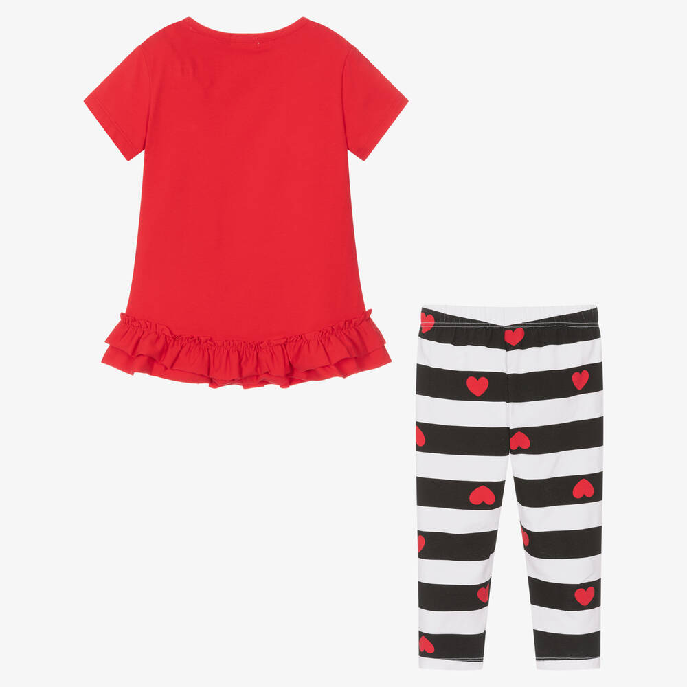 Everything Must Change-Girls Red & Black Disney Leggings Set | Childrensalon Outlet