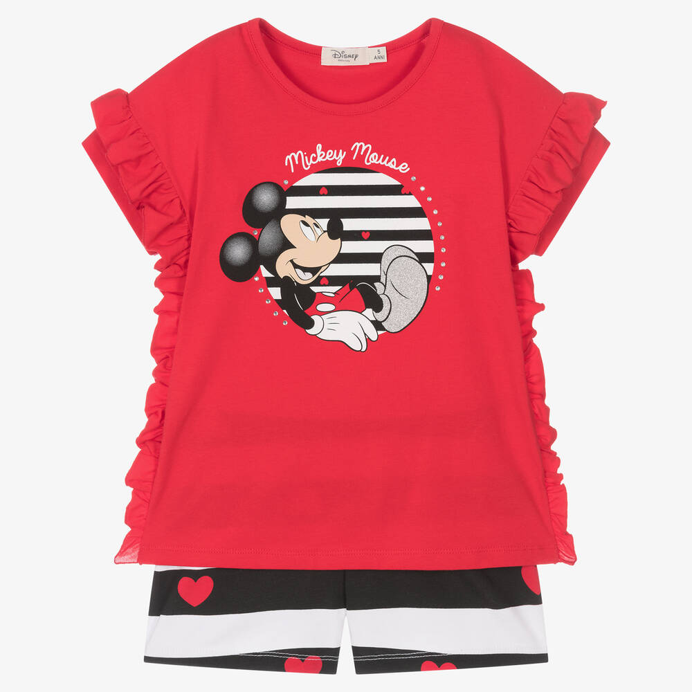 Everything Must Change - Красный топ Disney и черно-белые шорты | Childrensalon