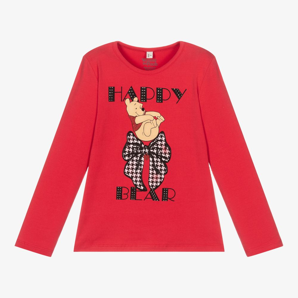 Everything Must Change - Girls Red Cotton Disney Top | Childrensalon