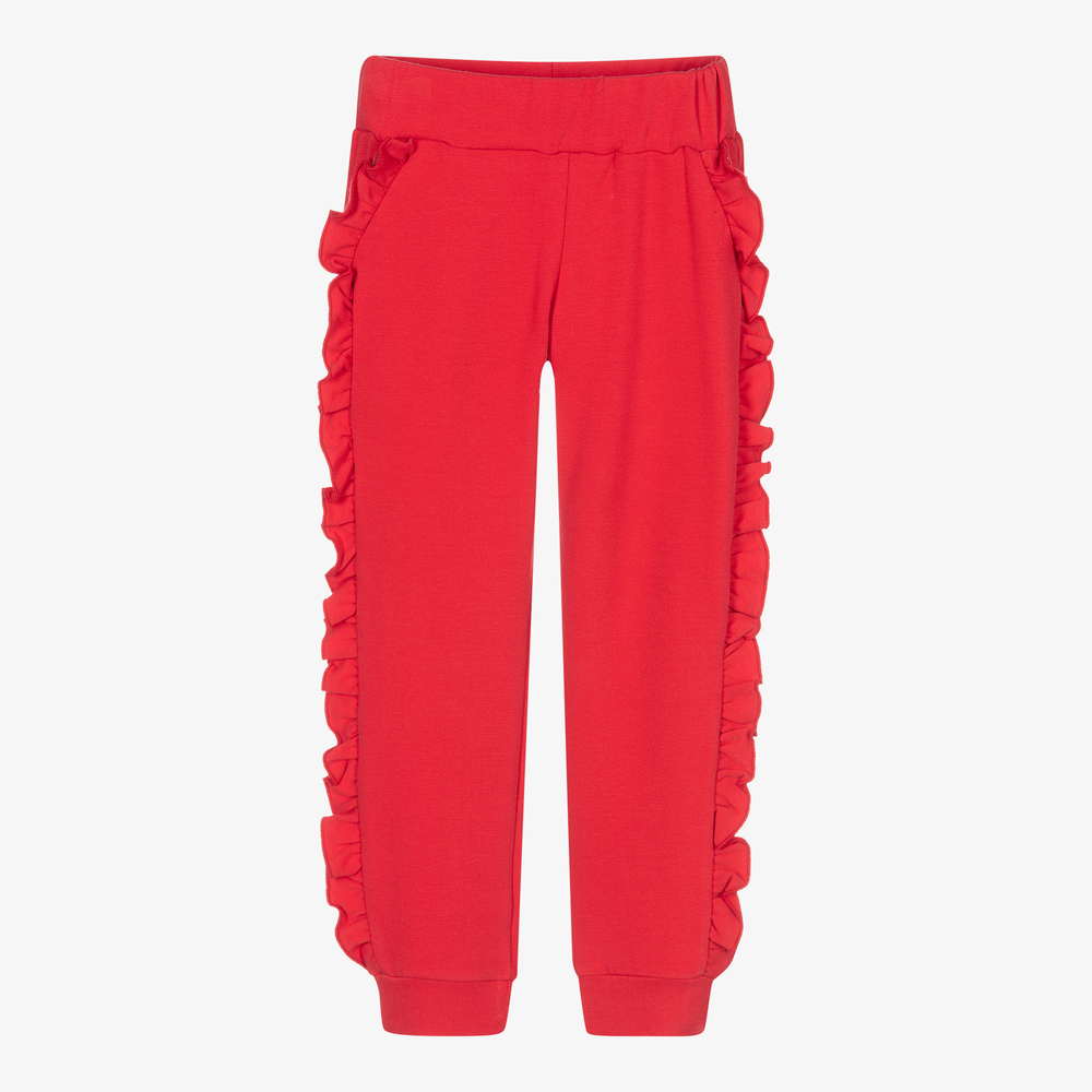 Everything Must Change - Girls Red Cotton Joggers | Childrensalon