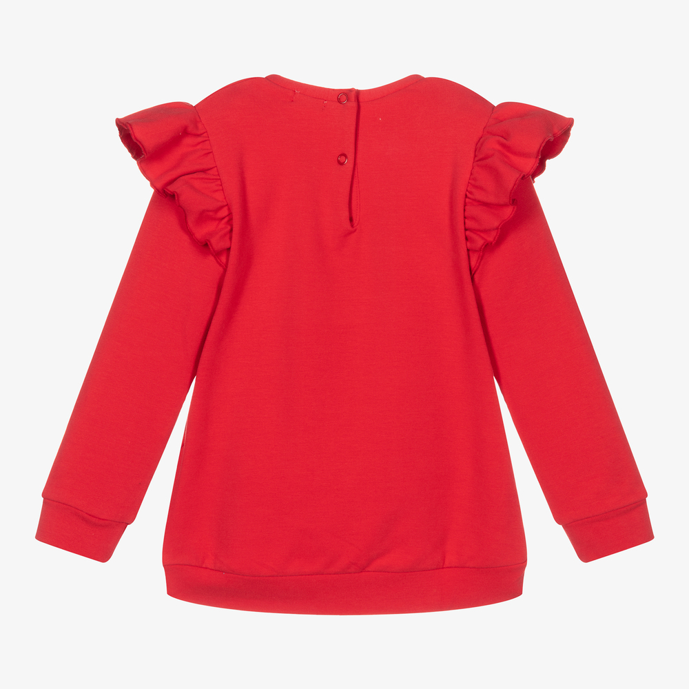 Everything Must Change-سويتشيرت قطن جيرسي لون أحمر للبنات | Childrensalon Outlet