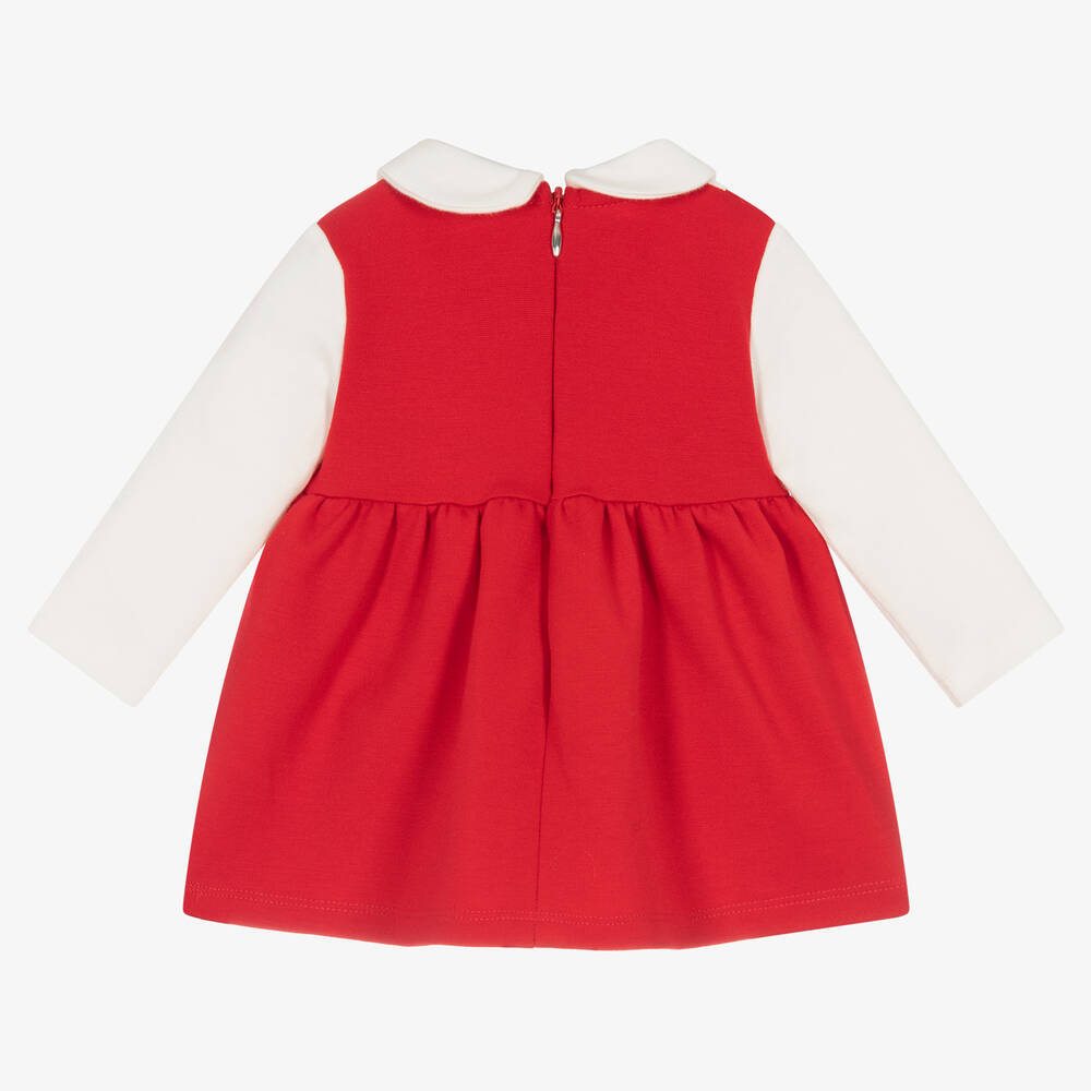 Everything Must Change-Girls Red & Ivory Bow Dress | Childrensalon Outlet
